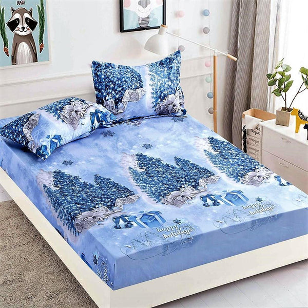 Huse cu Elastic Bumbac Finet Craciun Albastre Cadouri Brazi HCJ15