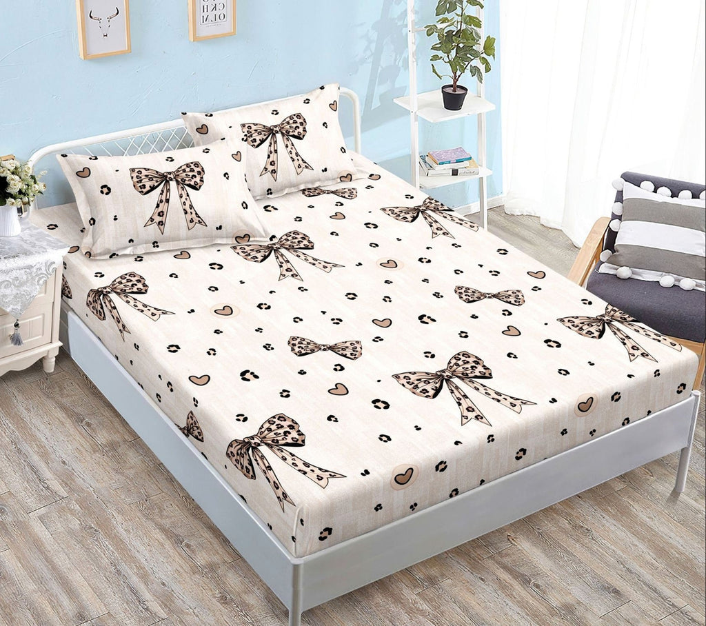 cearceaf pat cu elastic husa bumbac satinat superior 160x200 crem maro fundite CF15