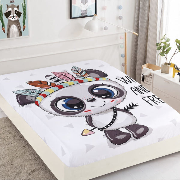 huse cu elastic bumbac finet 140x200 alb panda CFS104