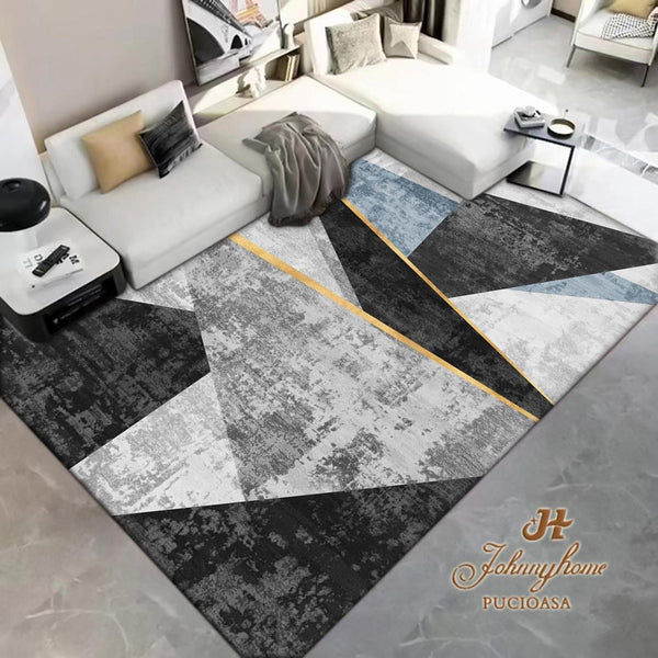 Covoare Elegante Sufragerie si Dormitor Gri Geometric AF09