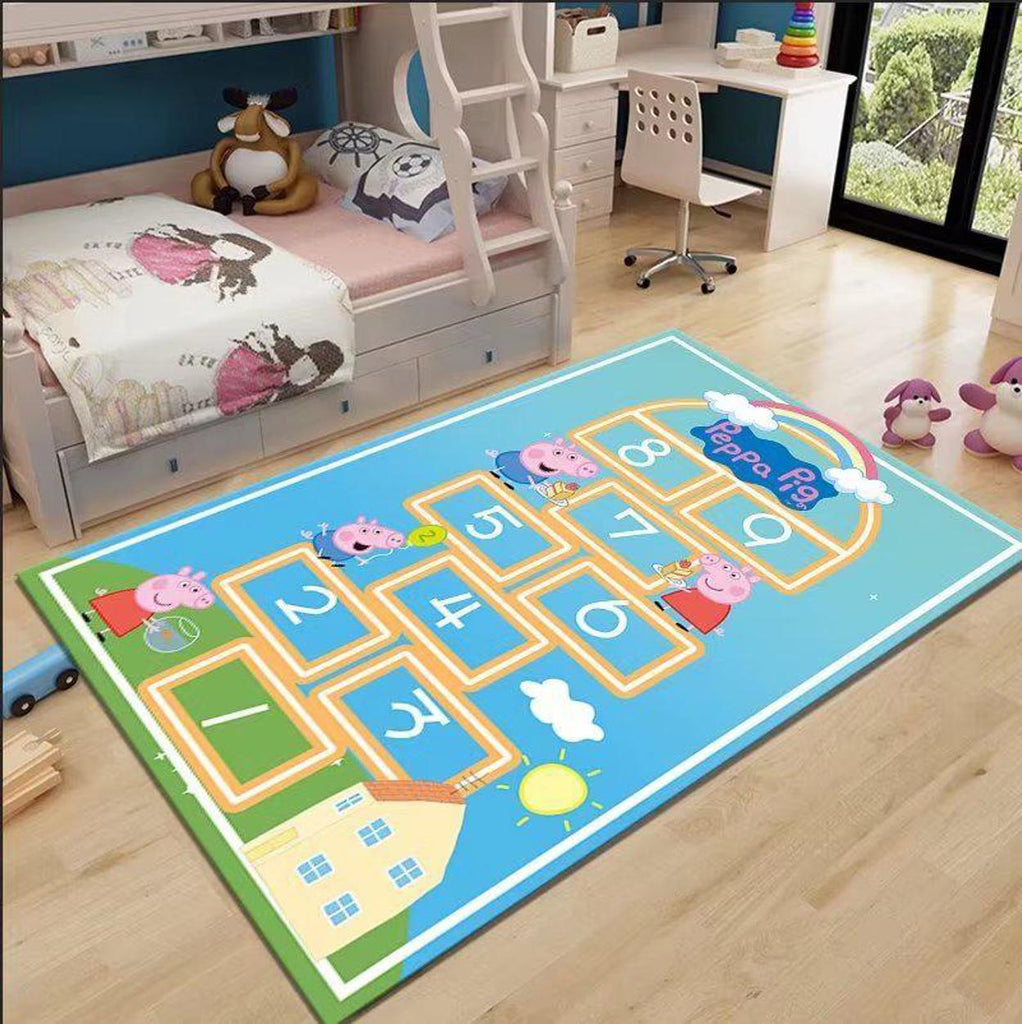 Covoare Antiderapante Educative Copii 120x180 cm Albastre Peppa Pig Sotron AD16