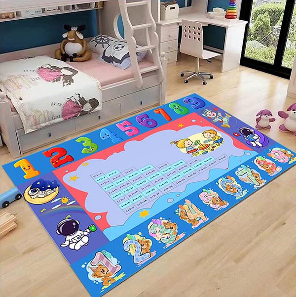 Covoare Antiderapante Educative Copii 80x150 cm Multicolore Cifre Tabla Inmultirii AC06