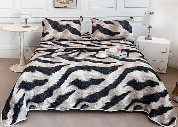 cuverturi de pat matlasate 1+1 gratis negru abstract CM222A