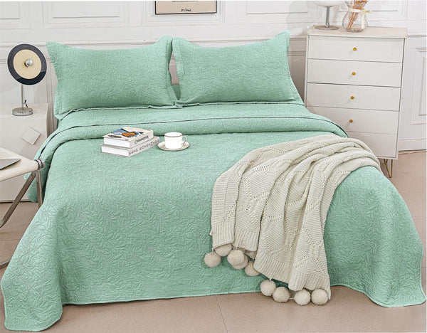 Cuverturi Matlasate Bumbac Satinat Verde Uni CB302