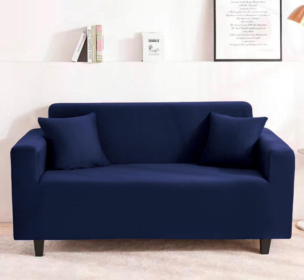 Huse Elastice Canapele 2 Locuri Albastre Uni HM2AI