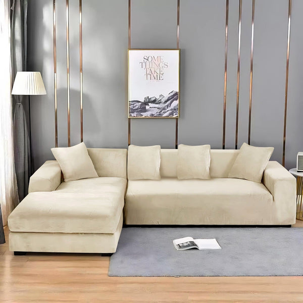 huse catifea protectie coltar crem