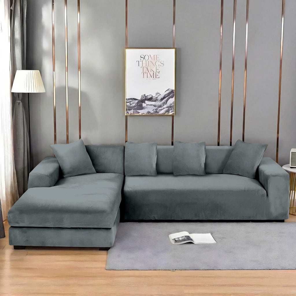 huse catifea protectie coltar gri inchis