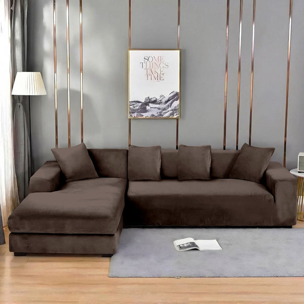 huse catifea protectie coltar maro