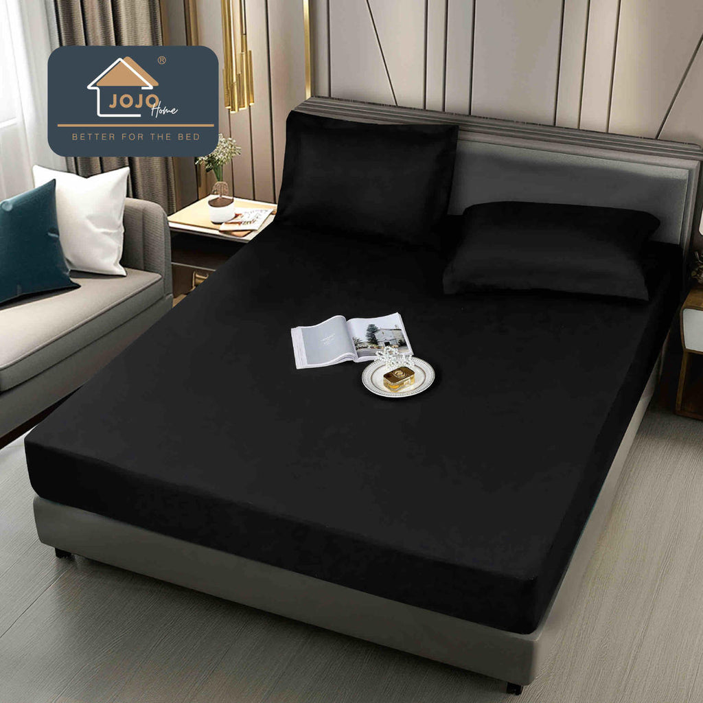 Huse Impermeabile Saltea Pat Dublu Negre HCJ602