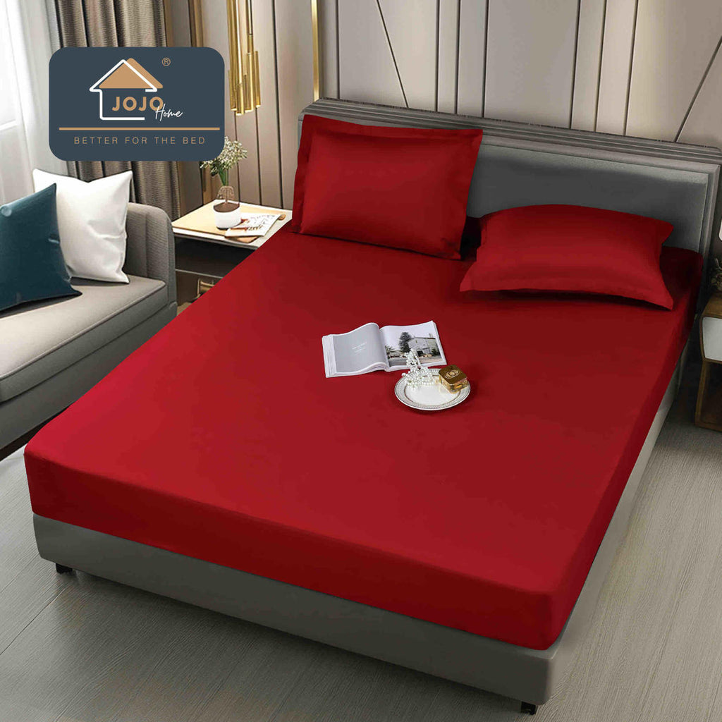 Huse Impermeabile Saltea Pat Dublu Rosii HCJ604