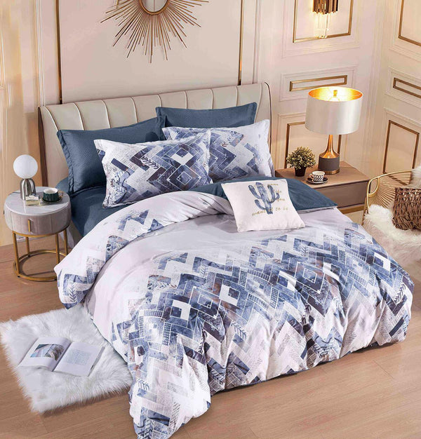 Lenjerii o Persoana Bumbac Finet Albe Albastre Abstract LSJ112