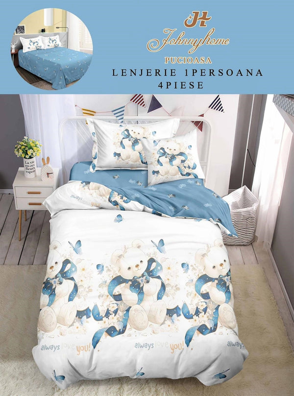 Lenjerii o Persoana Pucioasa Finet Albe Albastre Ursuleti LSF119