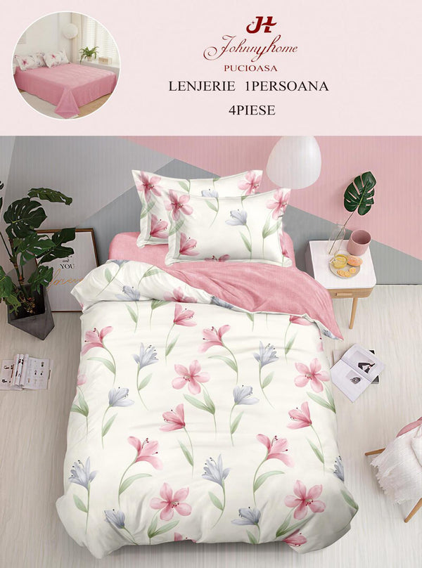 Lenjerii o Persoana Pucioasa Finet Crem Roz Floral LSF147