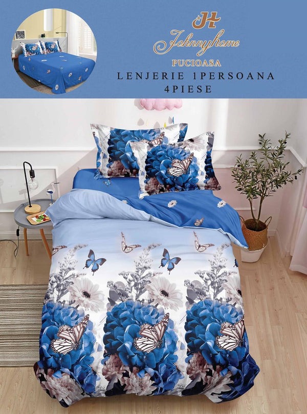 Lenjerii o Persoana Pucioasa Finet Albastre Flori LSF126