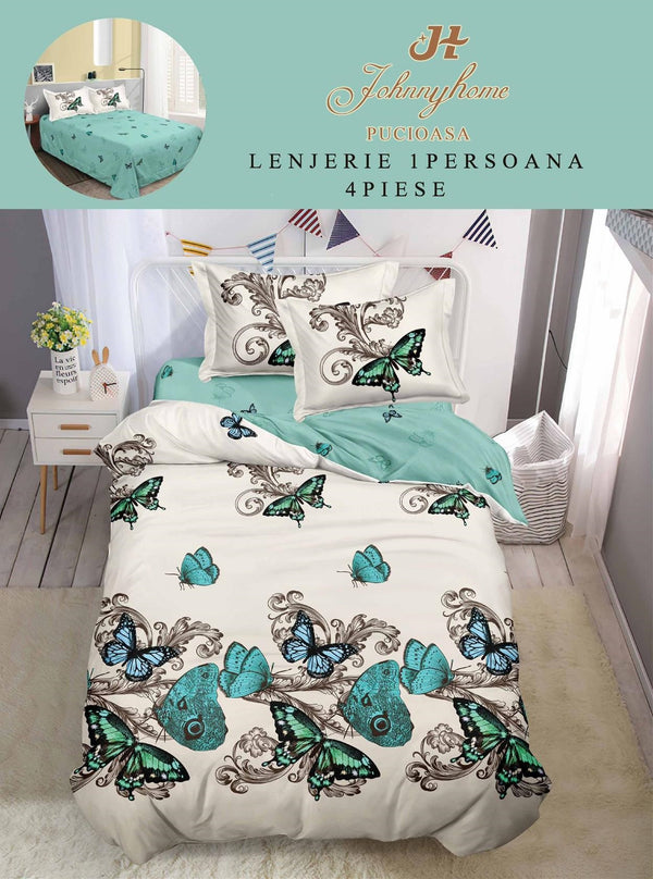 Lenjerii o Persoana Pucioasa Finet Bej Verde Fluturasi LSF118