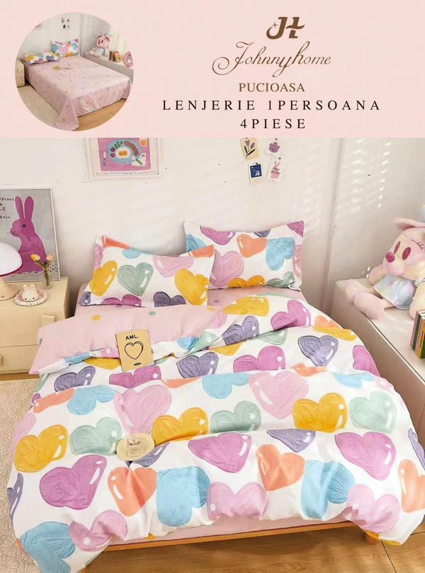 Lenjerii o Persoana Pucioasa Finet Roz Inimioare Multicolore LSF64