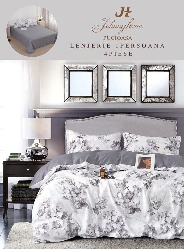 Lenjerii o Persoana Pucioasa Finet Albe Gri Floral LSF75