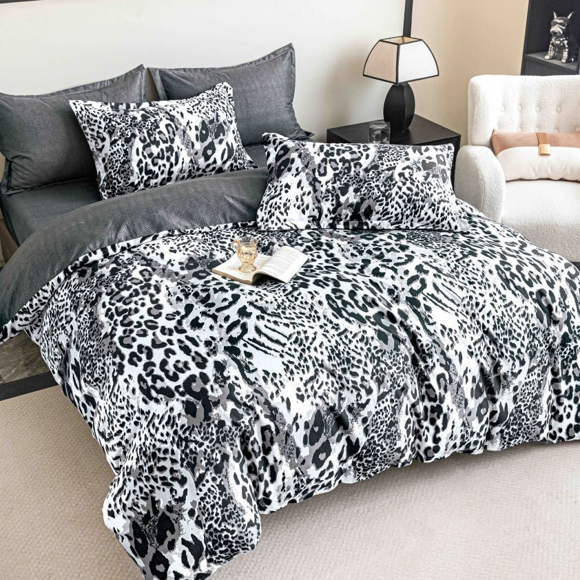 Lenjerii o Persoana Bumbac Finet Gri Leopard LSJ170
