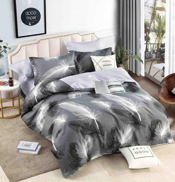 Lenjerii o Persoana Bumbac Finet Gri Pene LSJ49