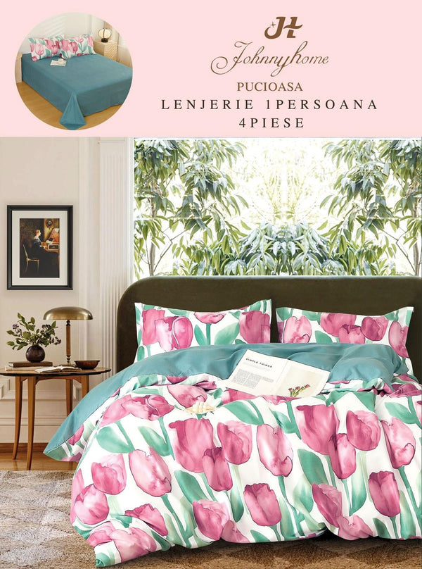 Lenjerii o Persoana Pucioasa Finet Roz Verde Floral LSF87