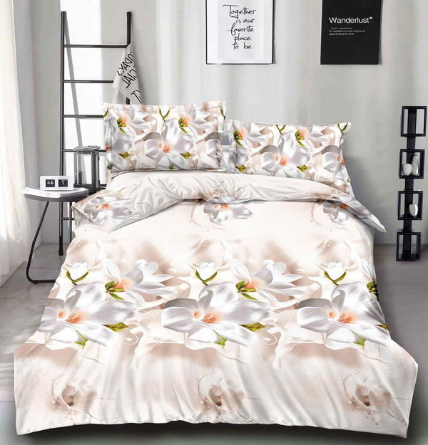 Lenjerii 3D 1+1 Gratis Pucioasa 4 Piese Crem Floral D363