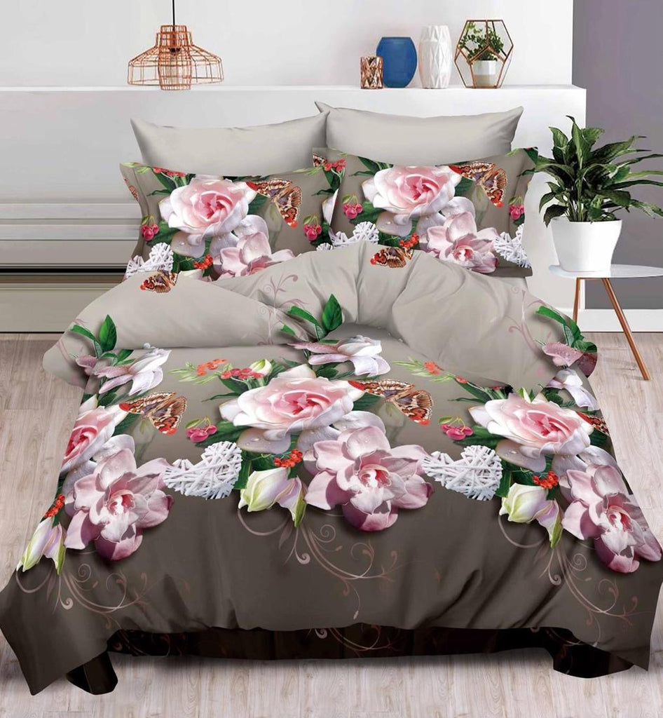 Lenjerii 3D 1+1 Gratis Pucioasa 6 Piese Maro Floral DB14