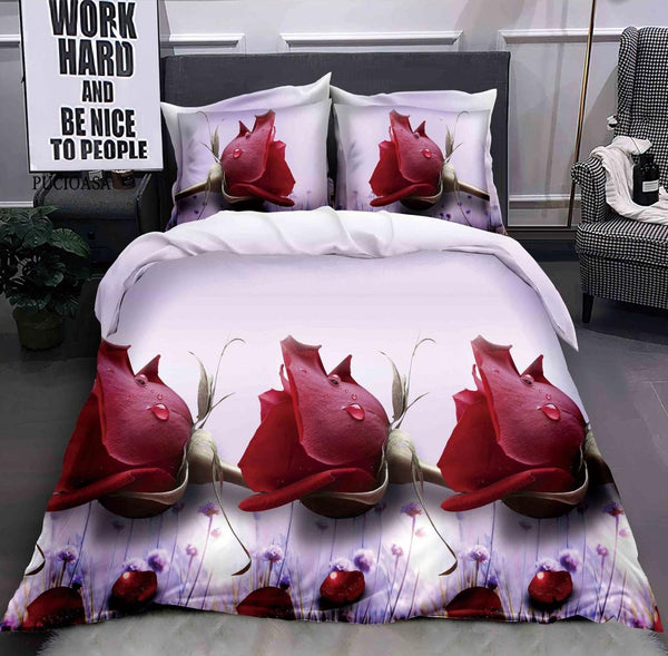 Lenjerii 3D 1+1 Gratis Pucioasa 4 Piese Roz Flori D567