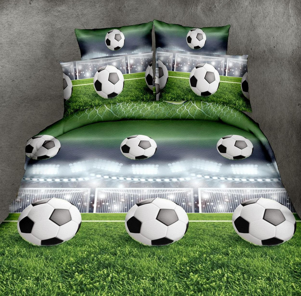 Lenjerii 3D 1+1 Gratis Pucioasa 6 Piese Verde Mingi Fotbal DB27