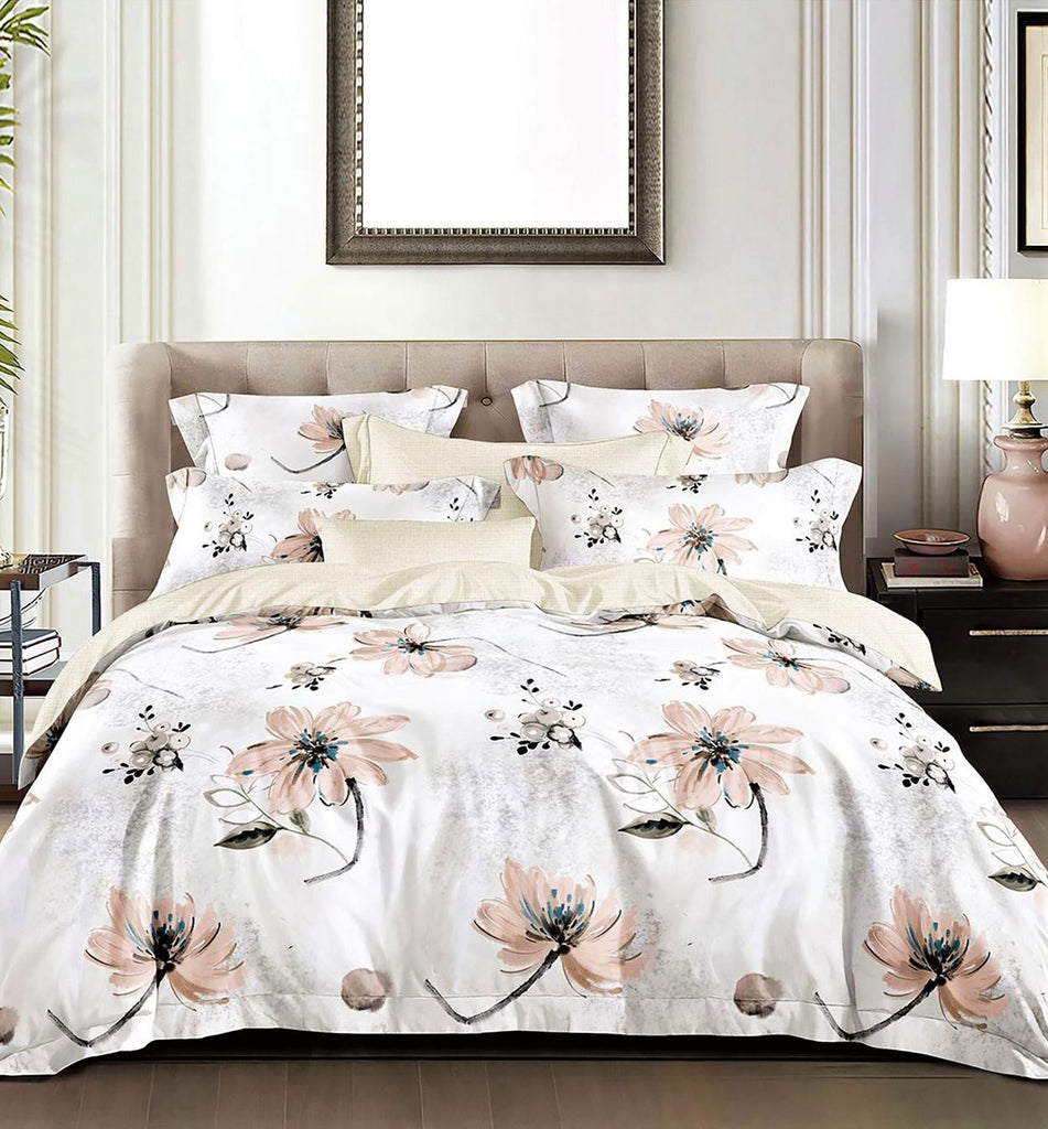 Lenjerii Finet Pucioasa Pat Dublu Crem Floral BF412