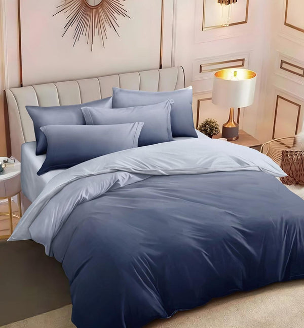 Lenjerii Finet Pucioasa Pat Dublu Albastre Degrade BF576