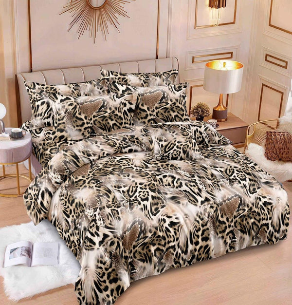 Lenjerii Finet Pucioasa Pat Dublu Maro Leopard BF601