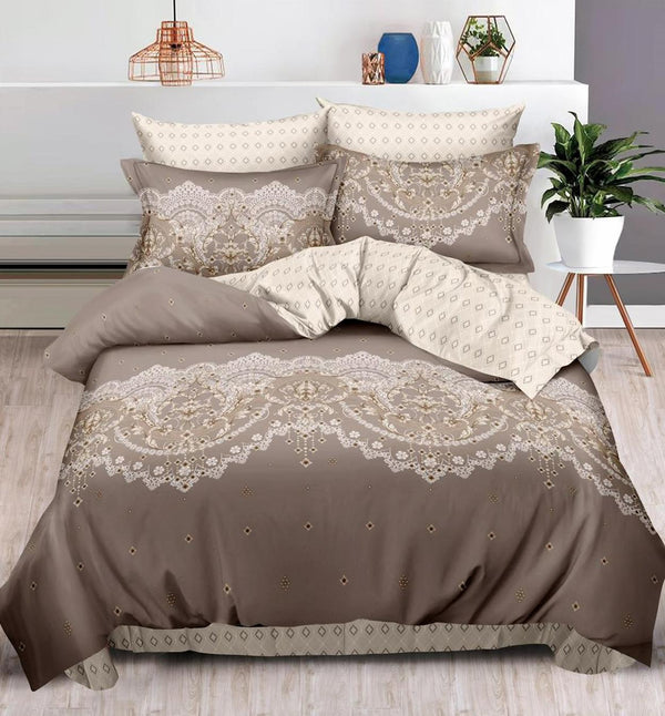 Lenjerii Finet Pucioasa Pat Dublu Bej Oriental BF456