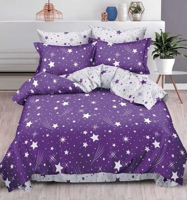 Lenjerii Finet Pucioasa Pat Dublu Mov Stelute BF379
