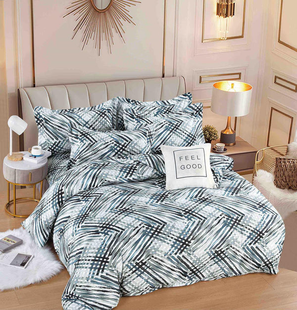 Lenjerii Bumbac Finet Satinat Pat Dublu Multicolore Linii BFJ42