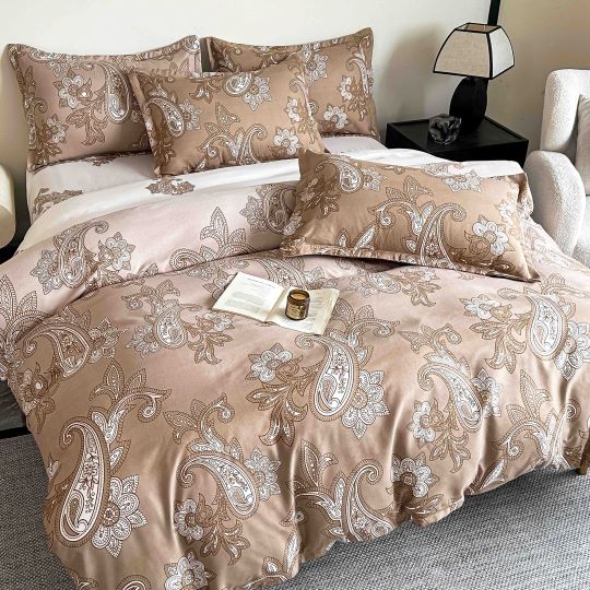 Lenjerii Bumbac Finet Clasic Pat Dublu Bej Oriental BFJ210