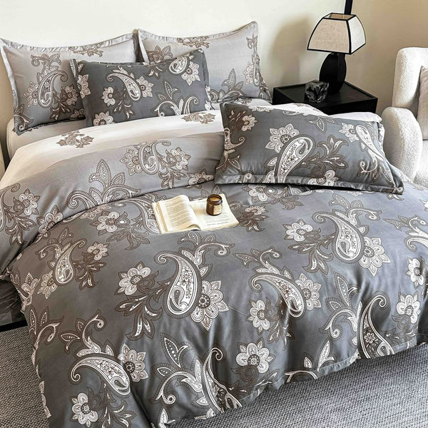 Lenjerii Bumbac Finet Clasic Pat Dublu Gri Oriental BFJ209