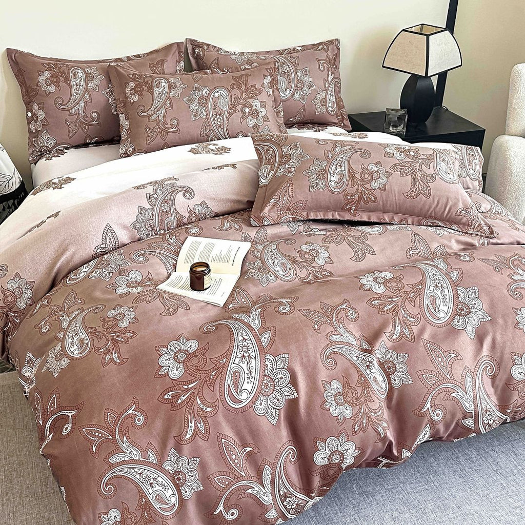 Lenjerii Bumbac Finet Clasic Pat Dublu Maro Oriental BFJ207