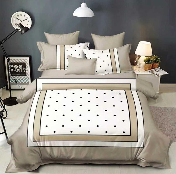 Lenjerii Bumbac Finet Modele Identice cu Poza Pucioasa Bej Buline BFP56