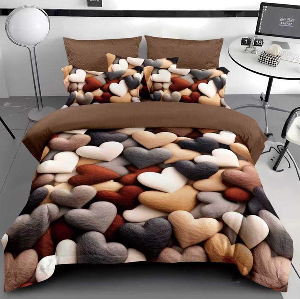 Lenjerii Bumbac Finet Modele Identice cu Poza Pucioasa Multicolor Inimioare BFP59