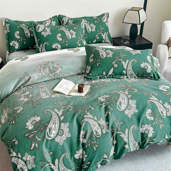Lenjerii Bumbac Finet Clasic Pat Dublu Verde Oriental BFJ208