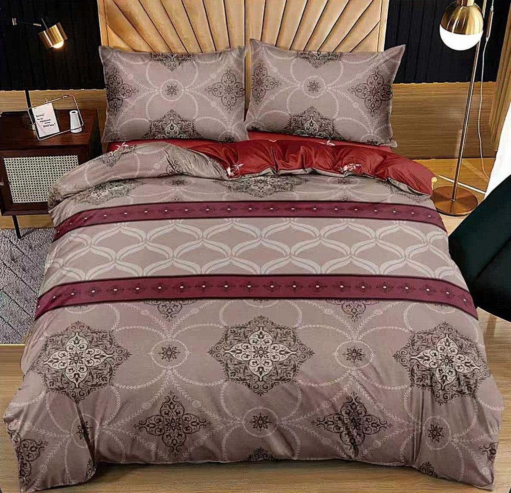 lenjerii 1+1 gratis bumbac satinat pucioasa rosii oriental L648