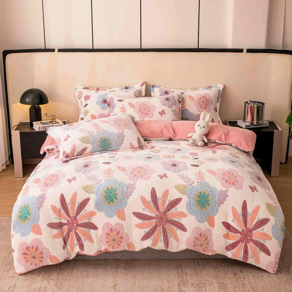 Lenjerii Cocolino Single O Persoana Roz Floral LSCJ06