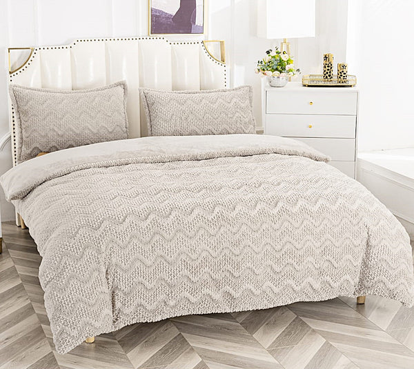 Lenjerii Pufoase Cocolino Pat Dublu Crem Dungi LCA210