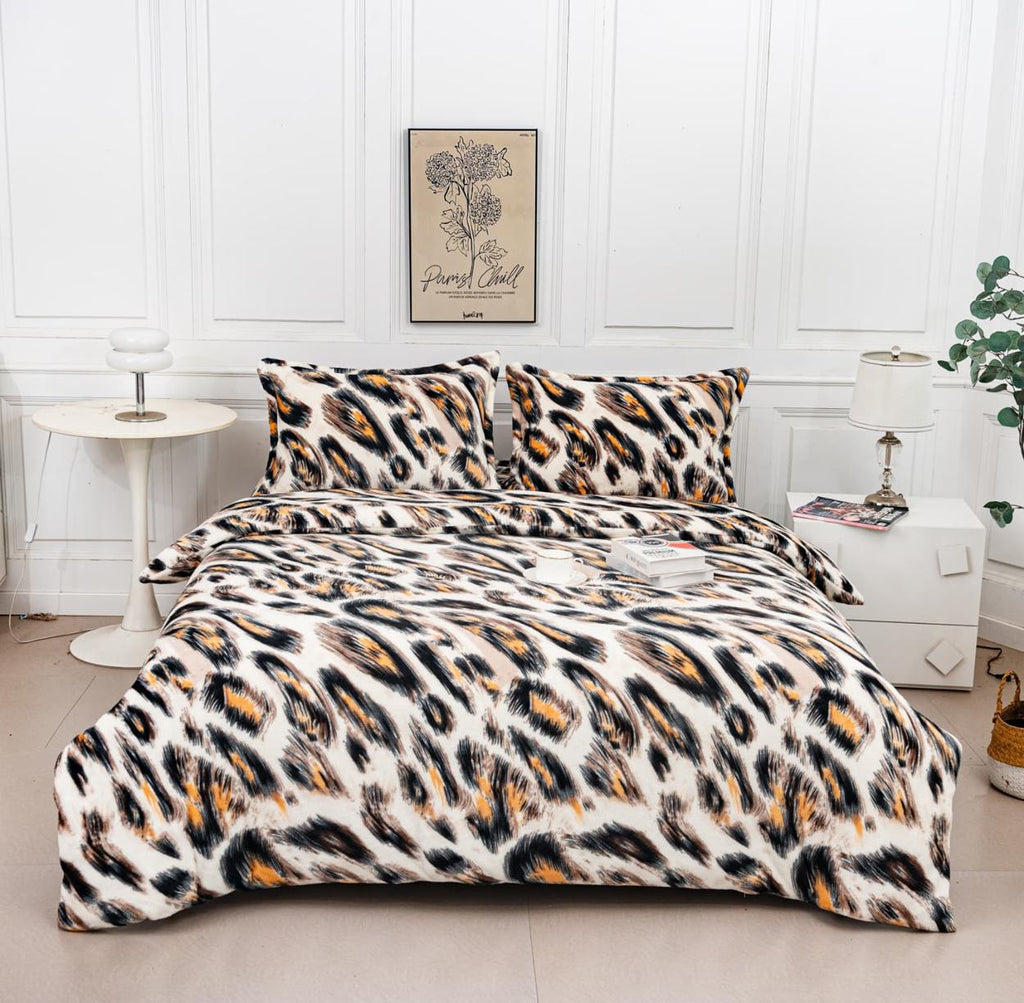 Lenjerii Cocolino cu Elastic Pat Dublu Maro Animal Print LCA102