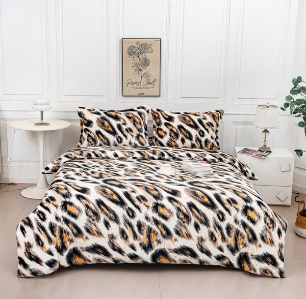 Lenjerii Cocolino cu Elastic Pat Dublu Maro Animal Print LCA102