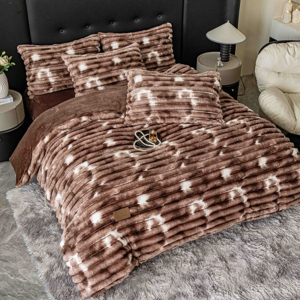 Lenjerii Cocolino Gofrata cu Elastic Dungi Maro Buline LCEJ510