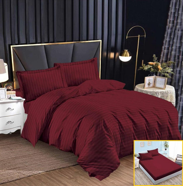 Lenjerii o Persoana cu Elastic Bumbac Finet Damasc Grena Uni DME02