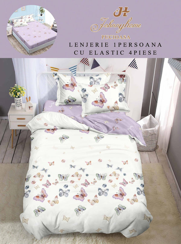 Lenjerii cu Elastic o Persoana Pucioasa Finet Albe Mov Fluturasi LSE135