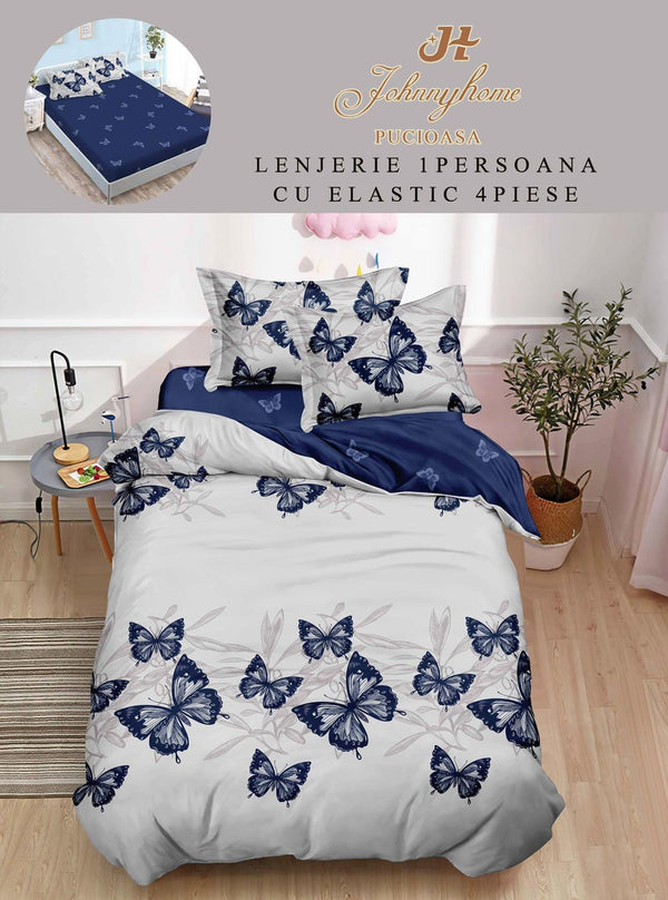 Lenjerii cu Elastic o Persoana Pucioasa Finet Albastre Gri Fluturasi LSE139