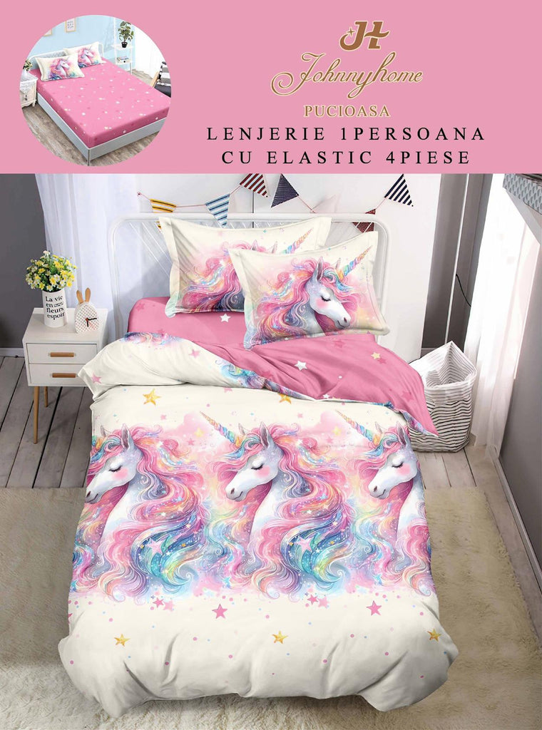 Lenjerii cu Elastic o Persoana Pucioasa Finet Roz Unicorni LSE130